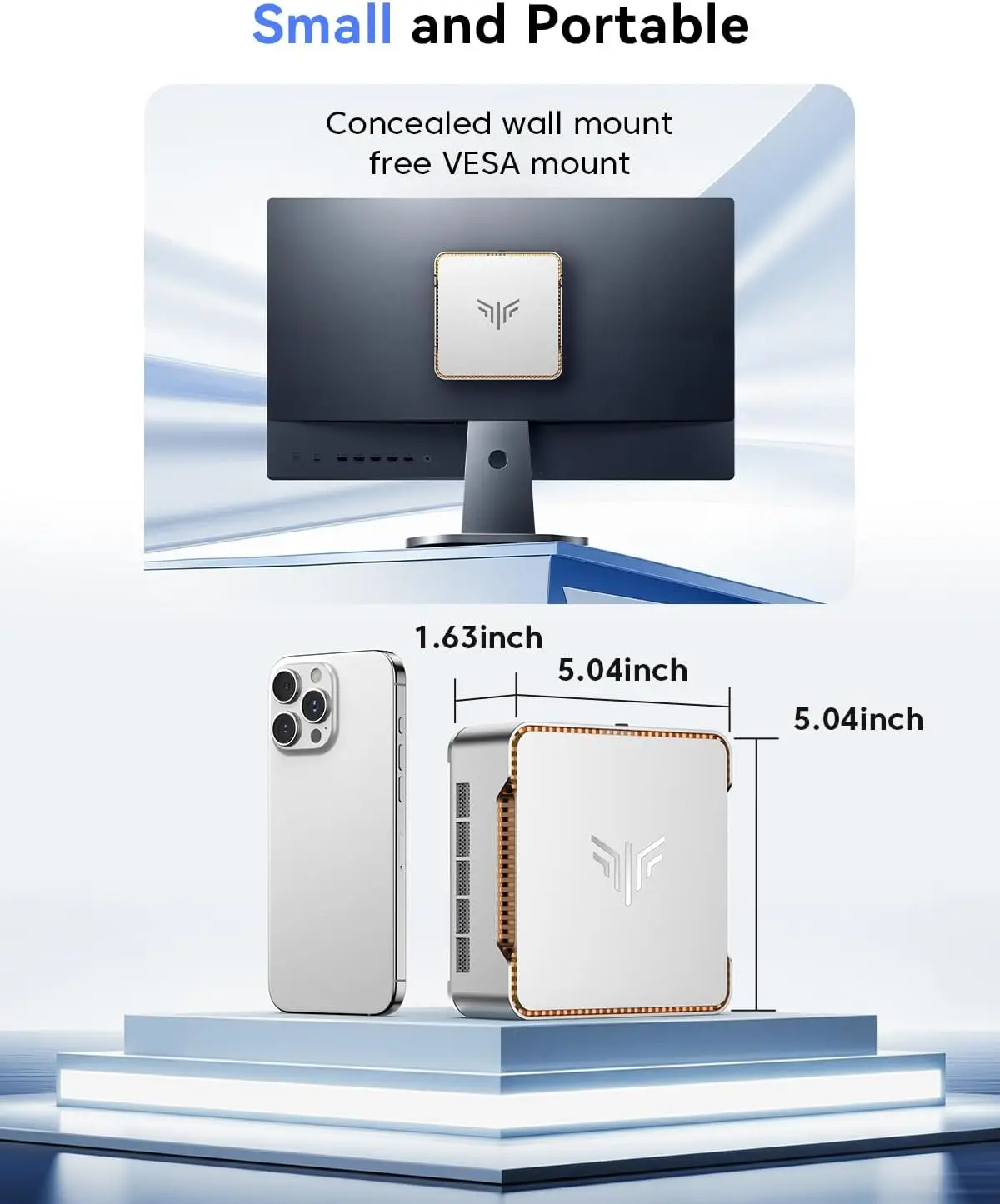 KAMRUI Mini PC AMD Ryzen 3 4300U 16GB DDR4 512GB M.2 SSD Windows 11 Pro Triple 4K Display Mini Desktop Computers Micro PC