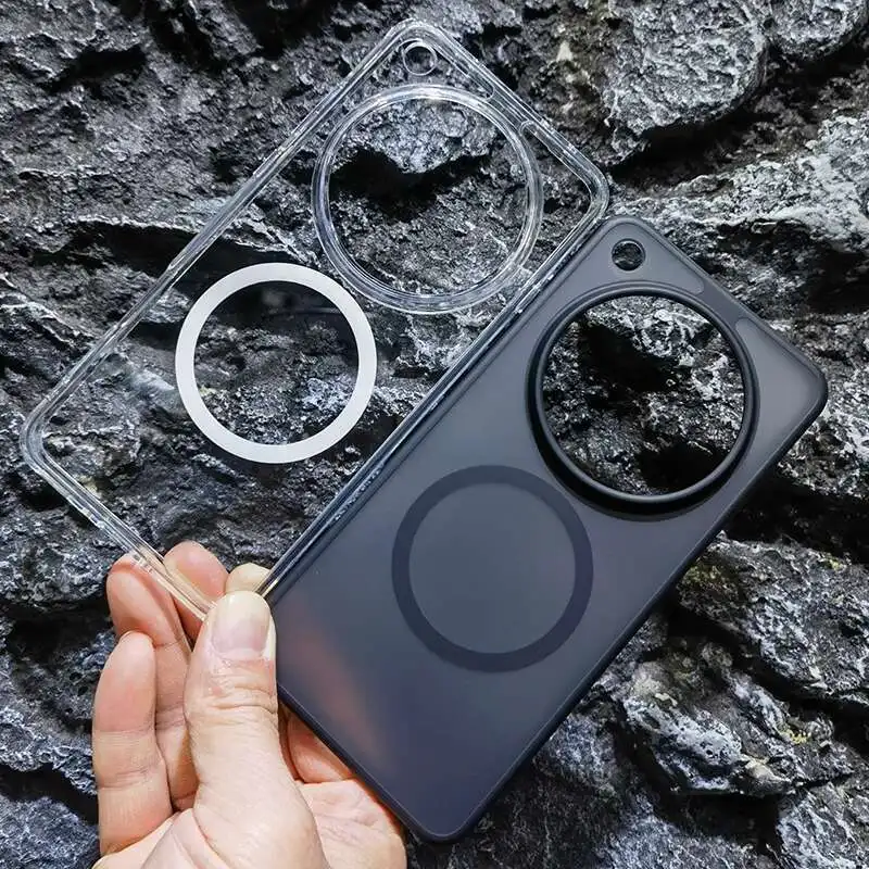 

For Magsafe Clear Transparent Hard Case For OPPO Find X8 Ultra Magnets Magnetic Matte hard Skin Shell find x8ultra cover