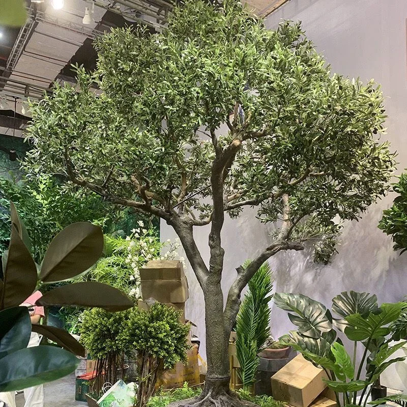 

Customised Size & Shape Large Artificial Olive Tree Easy-to-Install Green Indoor Home or Hotel Decor with Natural Looks