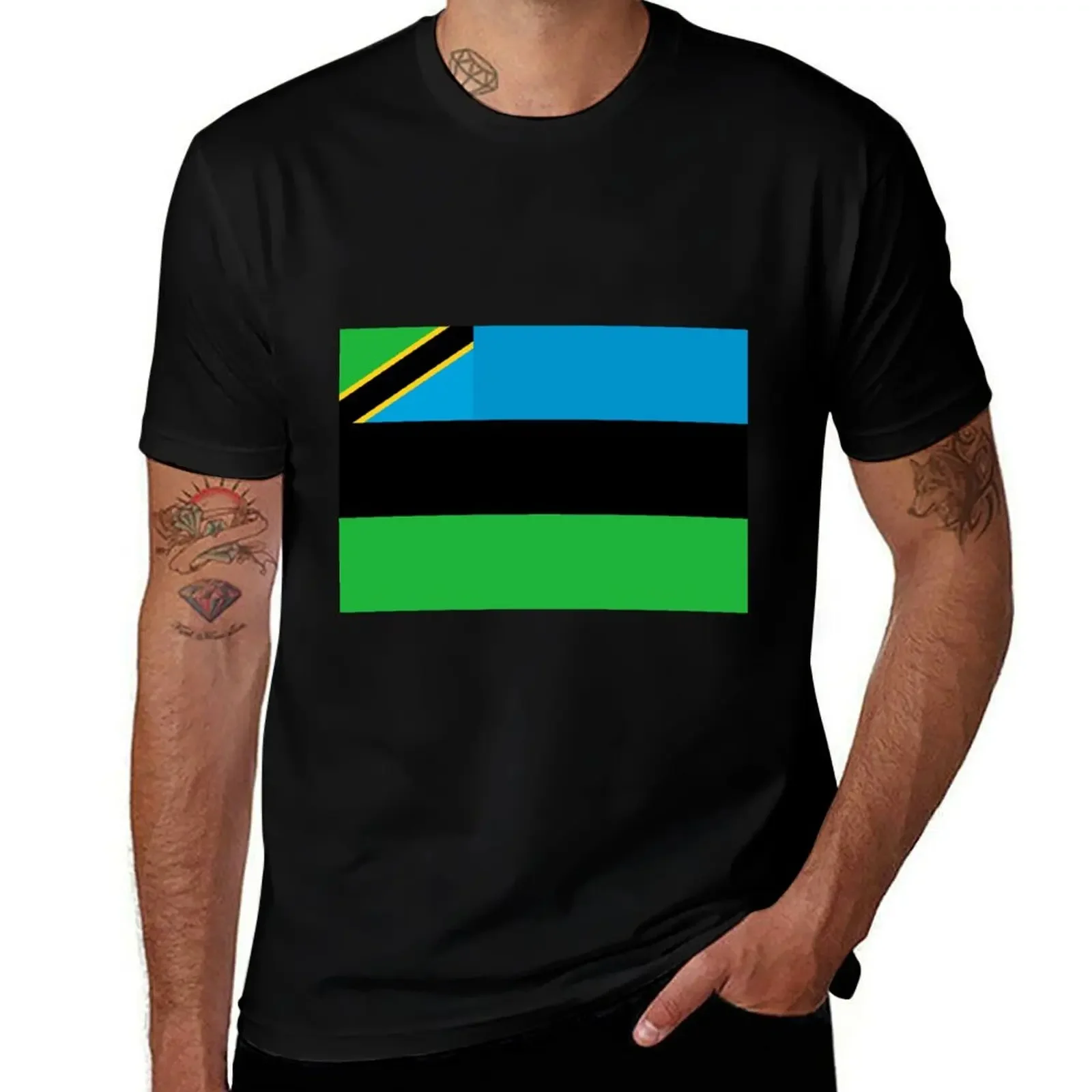 

Flag of Zanzibar T-Shirt oversized t shirt Aesthetic clothing funny t shirts for men