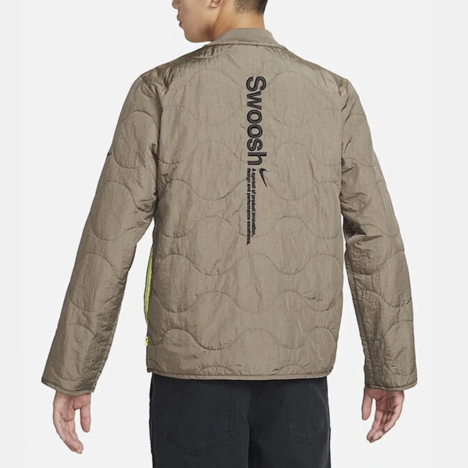 Nike genuine men's comfortable stand up collar sports casual warm jacket cotton jacket FB1909-031