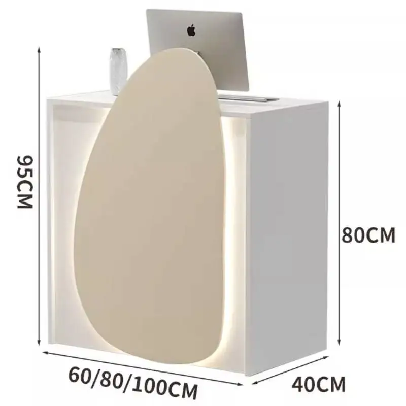 Design Restaurant Reception Desks Modern Led Hotel Luxury Reception Desks Front Cashier Drawers Empfangstheke Office Furniture