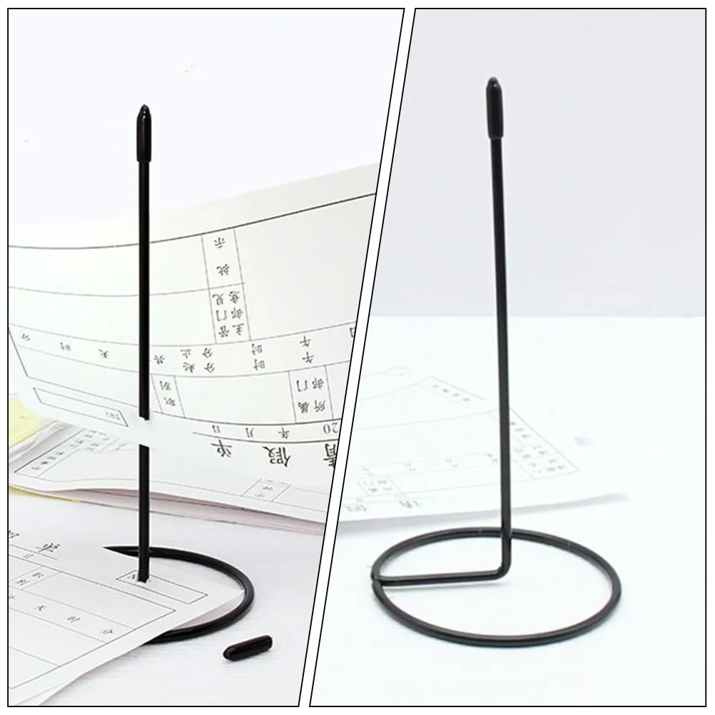 4 قطع من حوامل الإيصالات المدمجة المصنوعة من الفولاذ المقاوم للصدأ ذات حواف ناعمة منظم سطح المكتب لاستخدام المكتب وسراويل الإيصالات #2