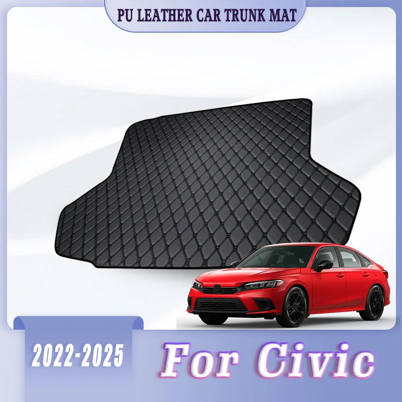 

Car Trunk Mat For Honda Civic 2022 2023 2024 2025 Waterproof Covers Interior Accessories Rear Rugs