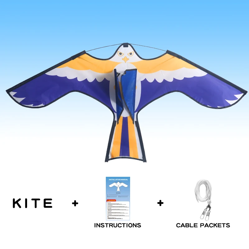 Yongjian 1.2- metros colorido pássaro repelindo águia, kite decoração de jardim repelente de pássaros pátio selvagem proteção de plantas de fazenda