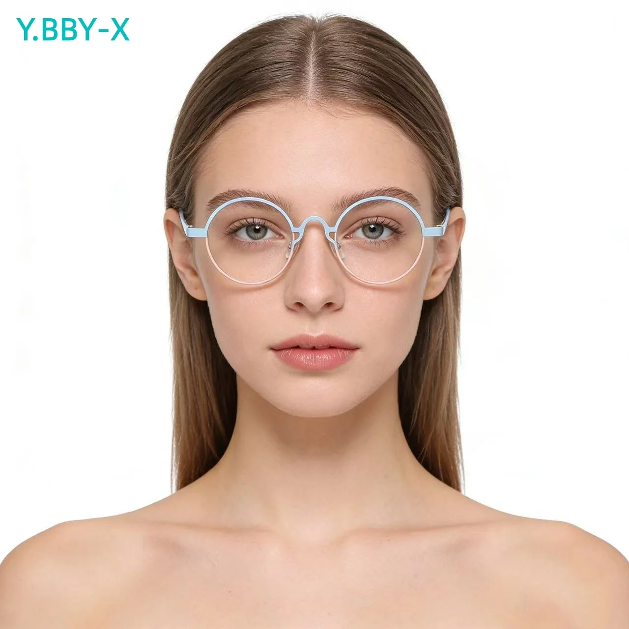 

Оправы для очков Y.BBY-X: дизайнерские, мужские и женские, из сплава, круглые, ручной работы