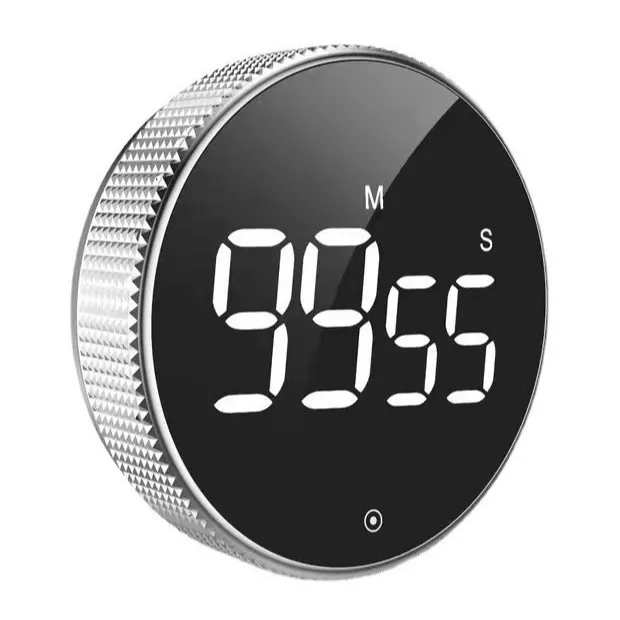 Magnetic Countdown Timer with Rotary Dial LCD Digital Kitchen Clock Rotation Timer for Cooking Baking Fitness Study