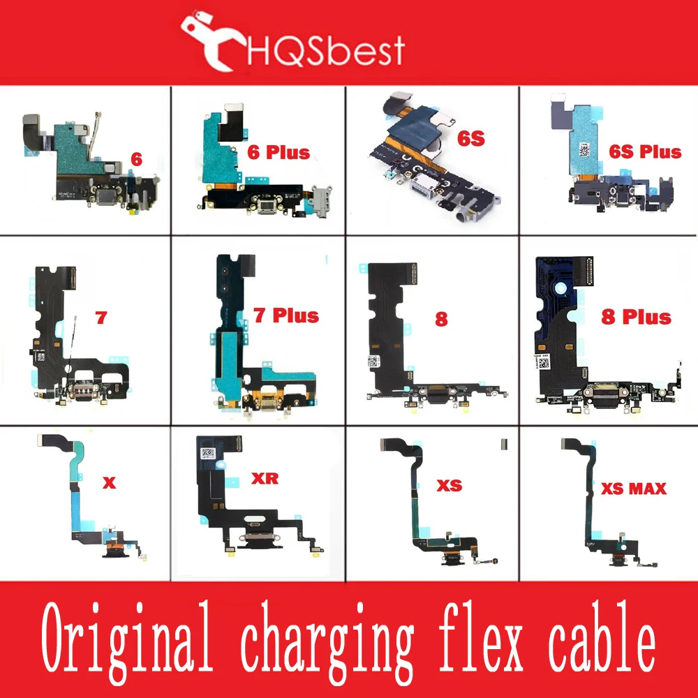 USB Charger Charging Dock Port Connector Flex Cable With Microphone Module For iPhone 6 6p 6s 6sp 7 8 Plus