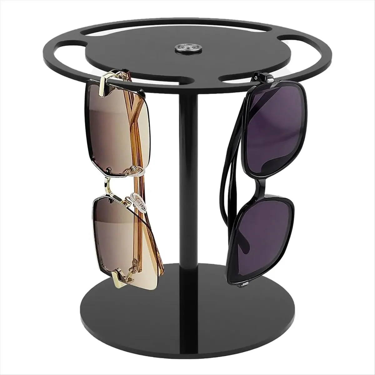 ABNQ Sunglasses Holder Stand, Acrylic Sunglasses Organizer with 360 Rotating, Display Eyeglasses Rack Eyewear Glasses Holder