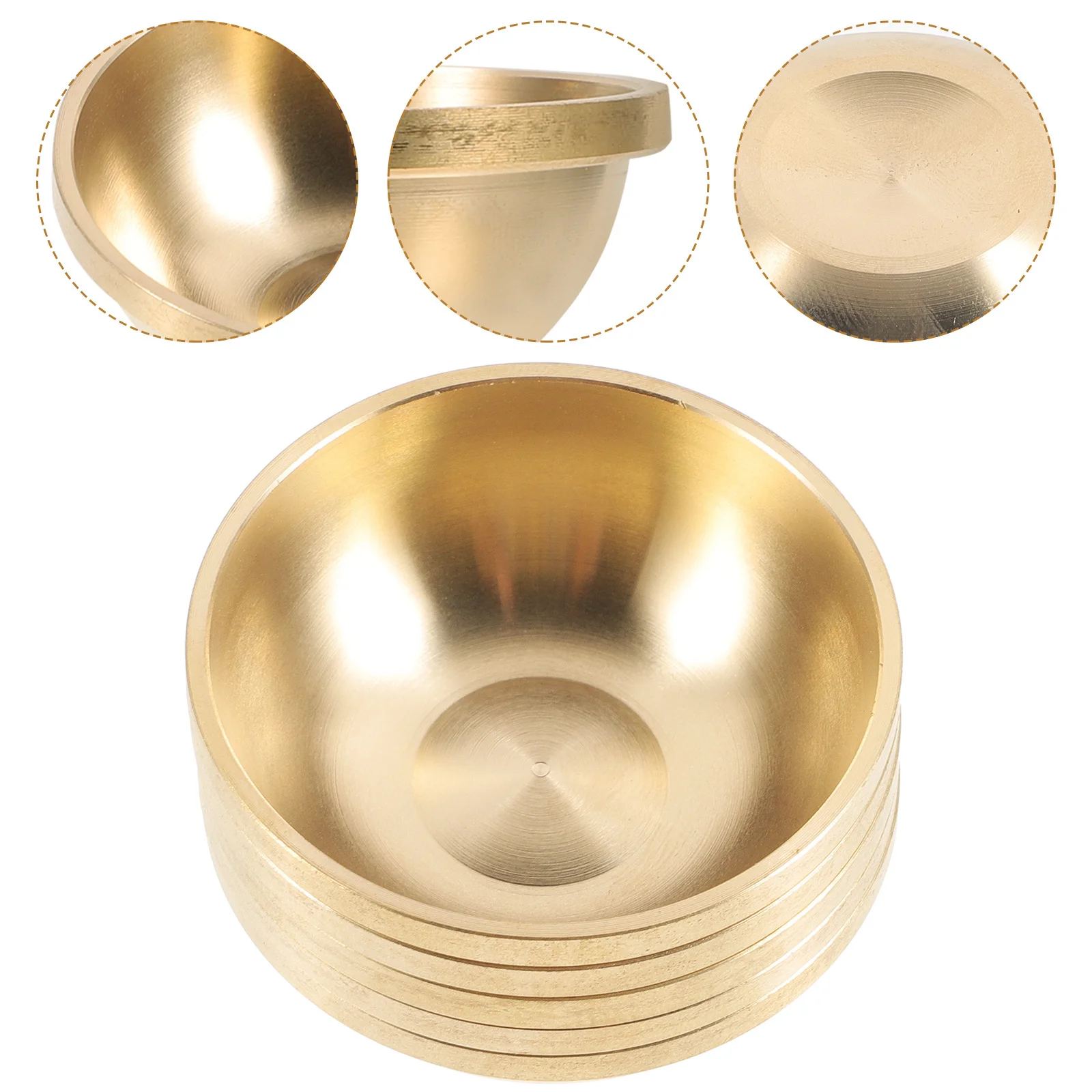 

5pcs Bowl Copper Offering Cup For Buddhist Worship Temple Home Decor Meditation Yoga Supply Enshrine Holy Bowl