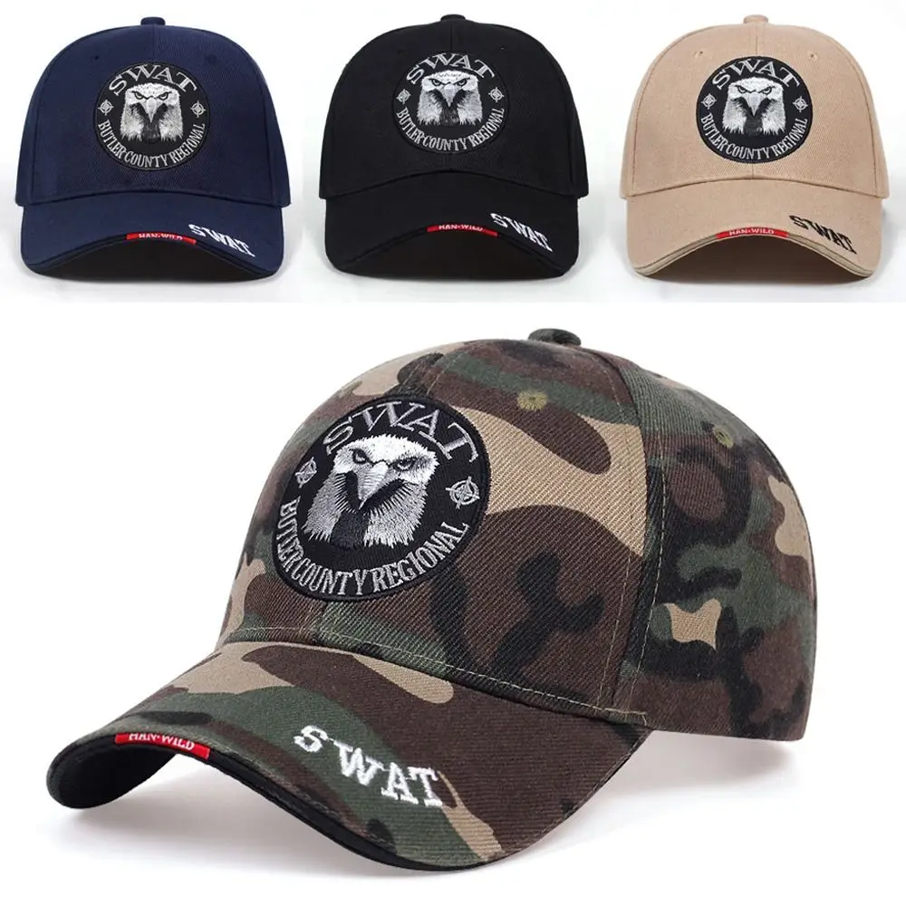 Eagle SWAT Embroidery Baseball Caps Adjustable Outdoor Sports Quick-drying Trucker Caps Sun Hats Men Women