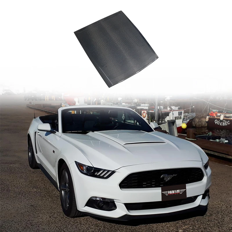 Carbon Fiber Hood Scoops For Ford Mustang GT EcoBoost 2015 2016 2017 Glass Fiber Add on Style Accessories Car Exterior Body Kit