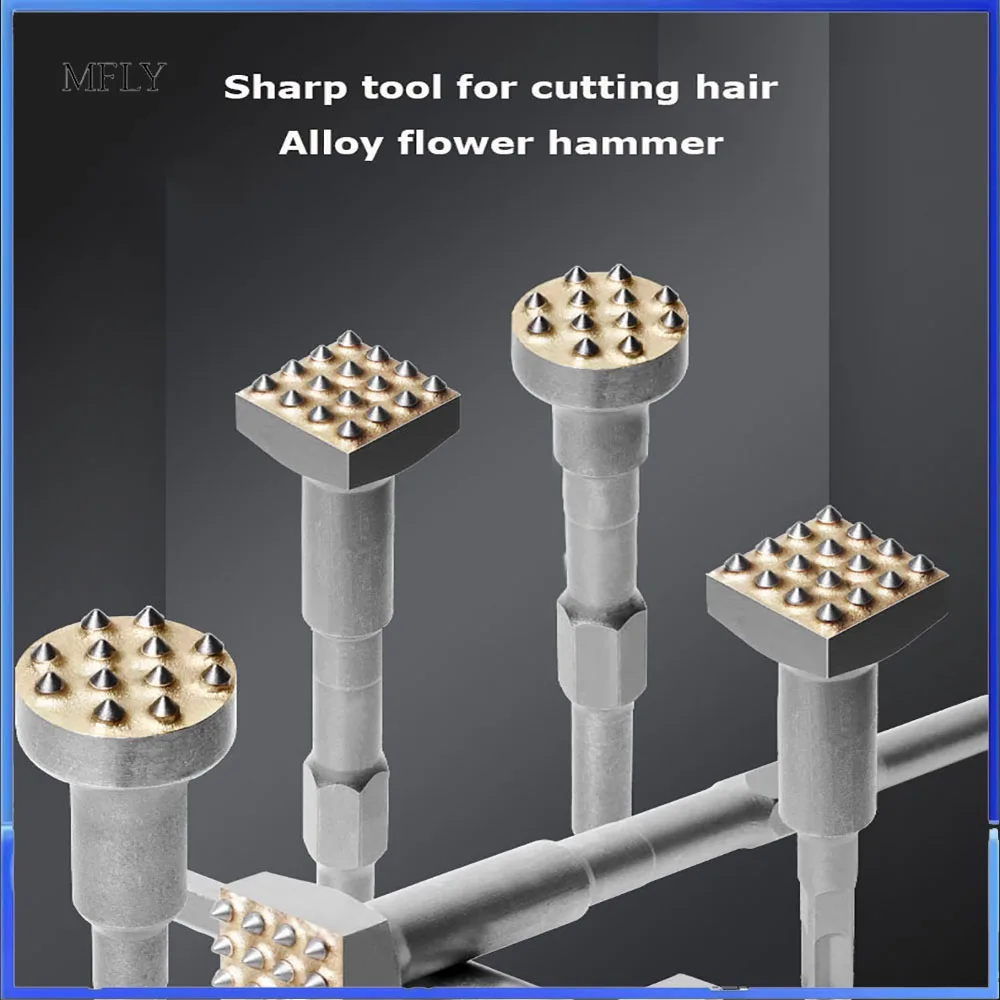 10PCS Concrete Electric Pick Chisel Head Alloy Electric Hammer Impact Drill Hexagonal, Square Handle Optional