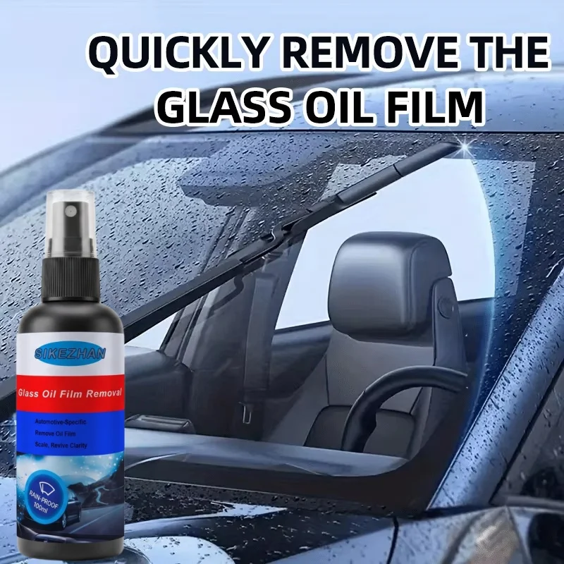 100ml Automotive Glass Oil Film Remover Spray Rainproof Water Repellent Cleaner For Windshield Rearview Mirror Household view 5