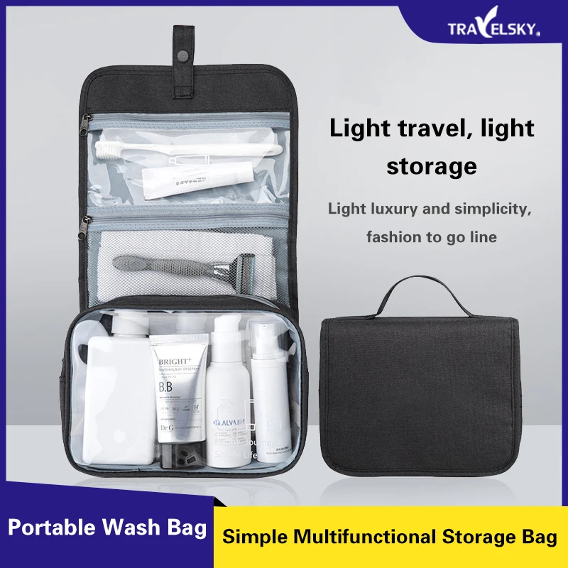 Hanging Travel Toiletry Bag For Women Traveling With Leakproof Compartment Makeup Cosmetic Organizer Accessories Essentials