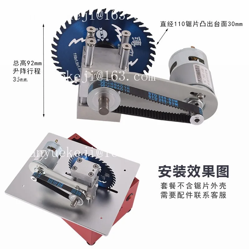 new model woodworkingTable saw spindle Precision miniature table saw bearing housing,  unpowered cutting and grinding spindle