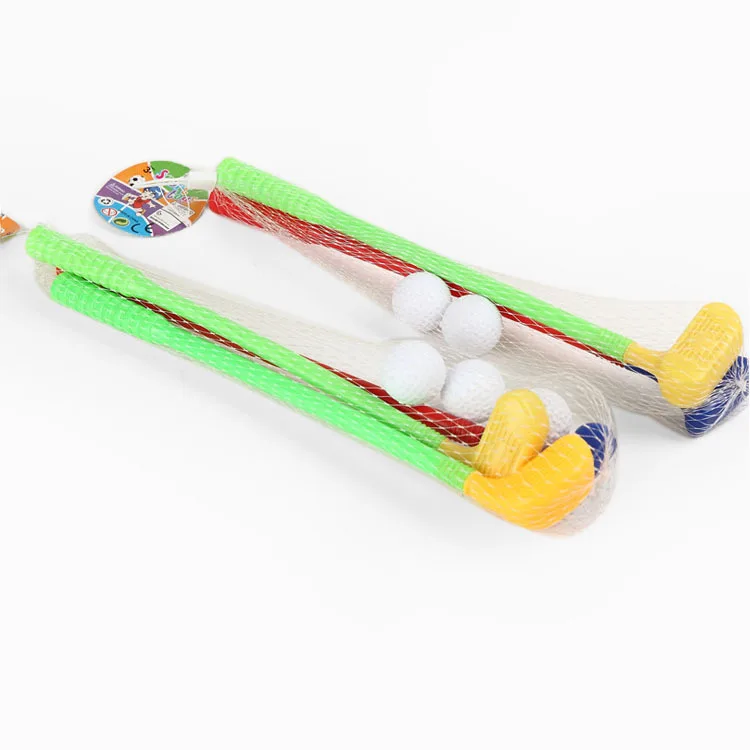 3pcs Kid Toy Golf Clubs Set Outdoor Golf Toy Set Toddler Preschool Kids Educational Outdoor Sport Games Toy