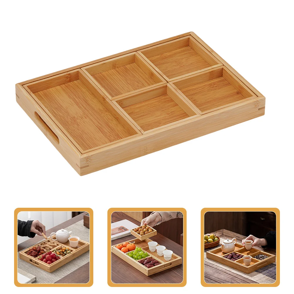 

1 set 1 Set Wooden Serving Tray Natural Rustic Snack Fruit Platter For Party Tea Bread Nuts Appetizer Table Cup Storage Kitchen
