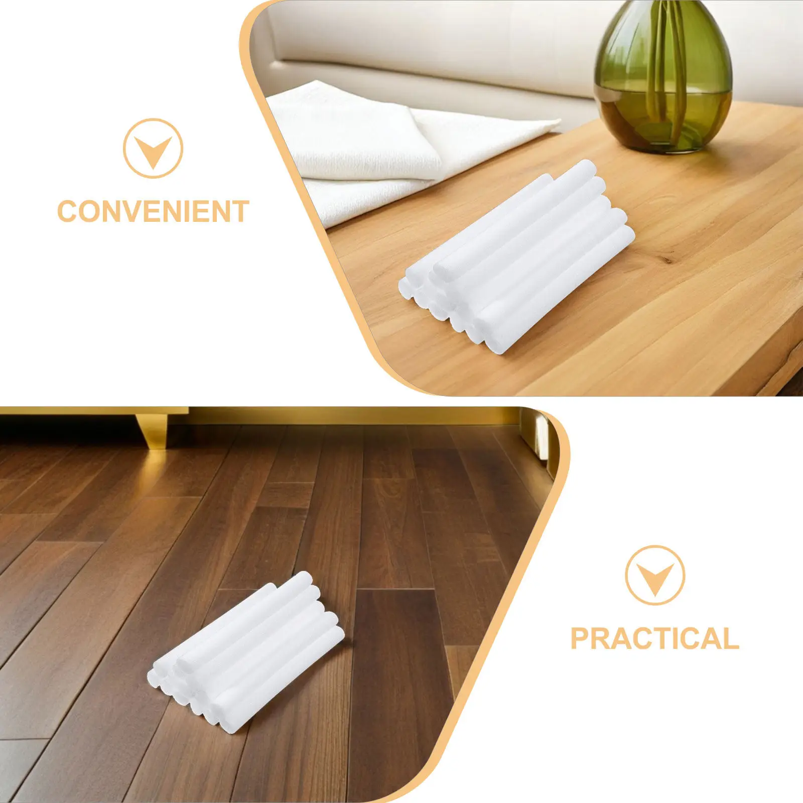 50Pcs Foam Sofa Cover Tuck Grips Non Slip Gap Filler Rods Couch Slipcovers Cushion Grip Holders Couch Crack Gap Filler