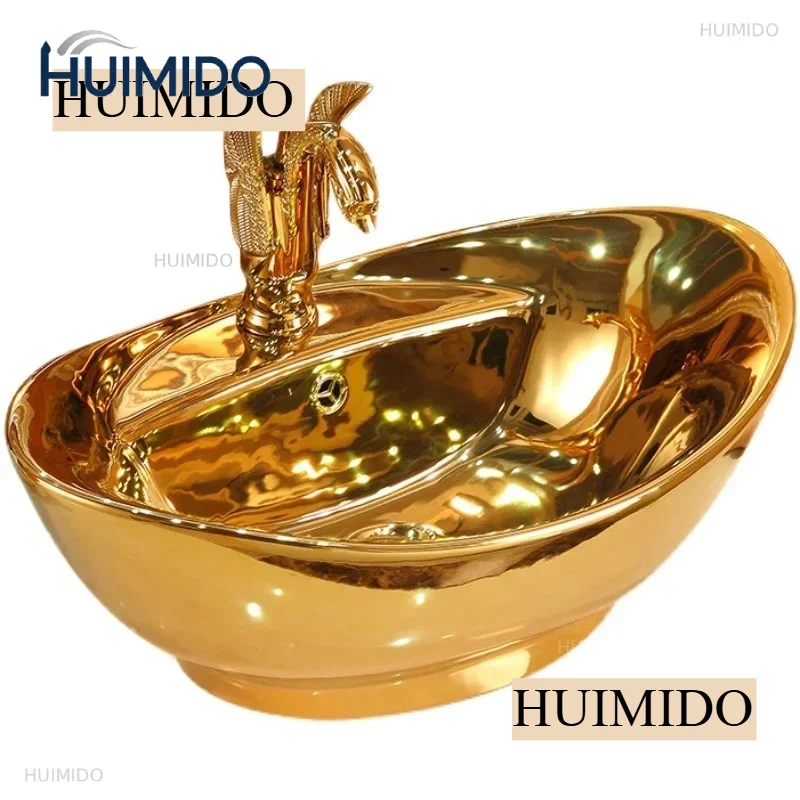 Gold Bathroom Sinks Ceramic Bathroom Sinks Art European Toilet Basin Wash Basin Modern Washing Hand Basin