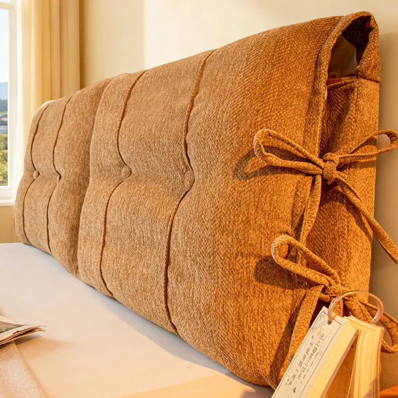 Backrest Cushion Wood Headboard Cover Thickened Cushion Anti-collision Pillow New Style Soft Bed Bedroom Large Double