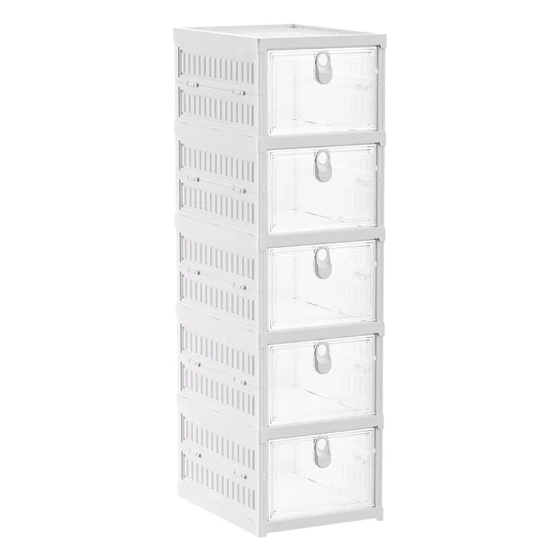 

Free Installation Folding Shoe Box Storage Rack, Transparent Shoe Rack Storage Box, Multi-layer Integrated Shoe Cabinet