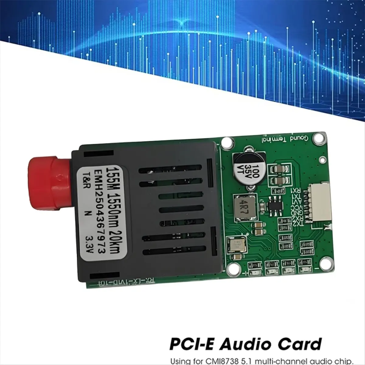 وحدة RX أرضية بصرية A64I TTL لواجهة الطائرة بدون طيار RX/TX/AV/VCC/GND 20 كجم TTL إلى معدات طرفية الوحدة الضوئية من الألياف #4