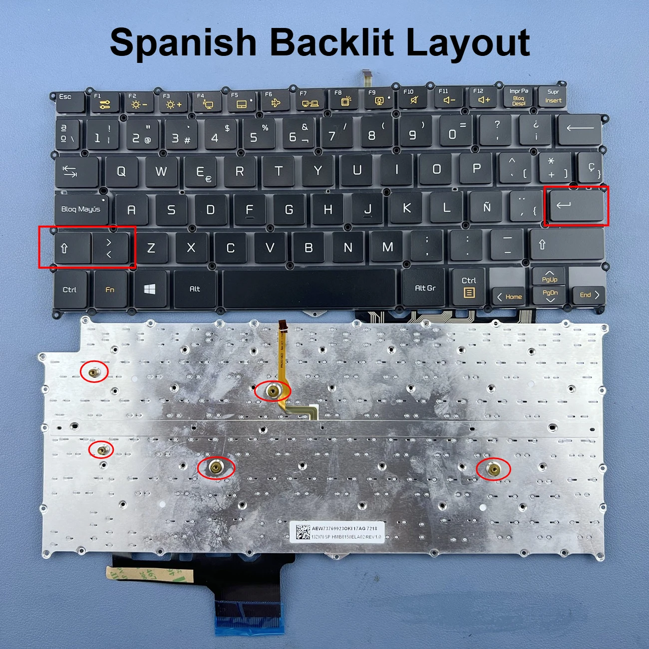 Spanish Backlit Keyboard For LG 14Z970-G.AA75C AA76C 14ZD970 14Z970-G 14Z970-E 14Z970-L 14Z970-T 13Z970 14Z970 Series