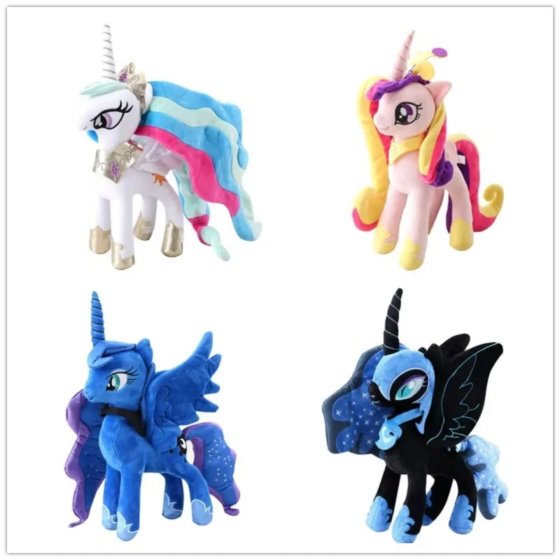 35 ซม.My Little Pony Plush ของเล่นยูนิคอร์นสีม่วง Yuesui Dragon Moon Princess Nightmare Moon ตุ๊กตาการ์ตูนเด็กของขวัญวันเกิด