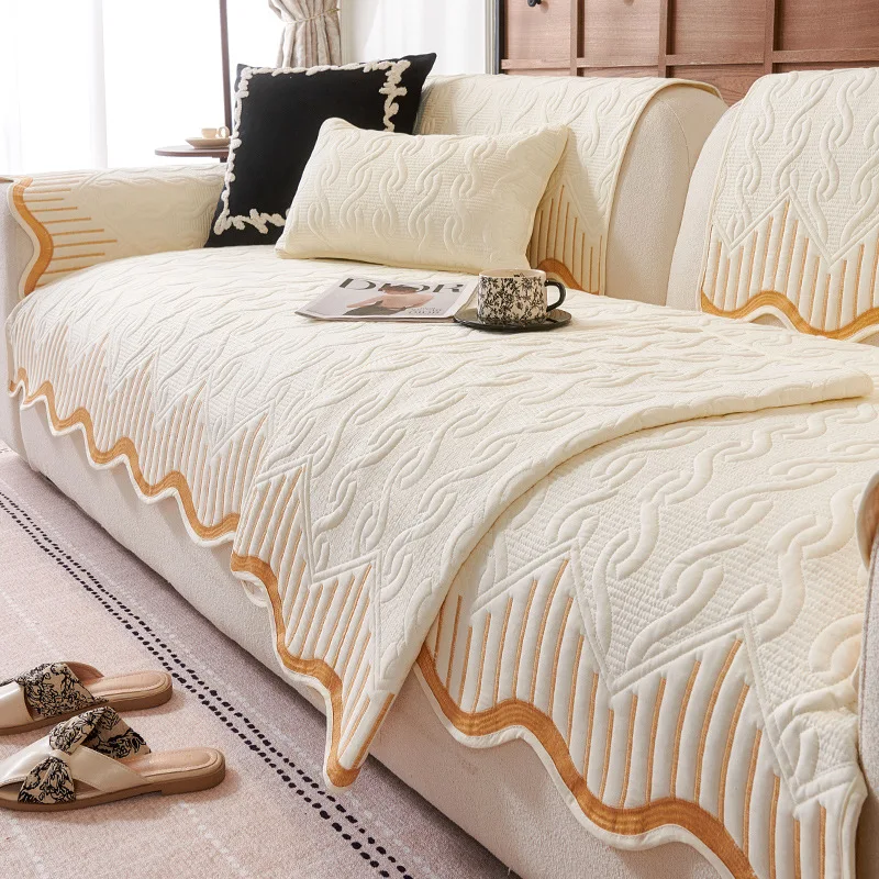 Sofa Cushion Four Seasons Universal 2025 New One-piece Straight Row Leather Sofa Non-slip Cushion Sofa Cover Cloth Towel