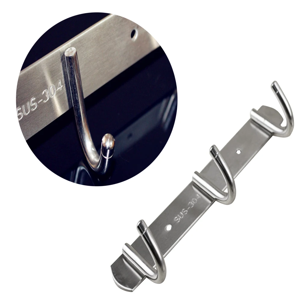 

Modern Wall Hooks Durable Stainless Steel Bathroom Home Decor Easy Assemble Silver Cloth Towel Coat Hanger Metal Hooks Bedroom