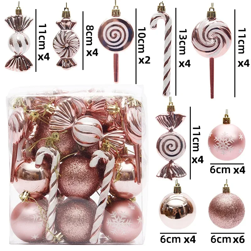36pcs Christmas Ball Christmas Tree Hanging Pendants Home Gifts New Year Printed Special-shaped Christmas Spheres 2023