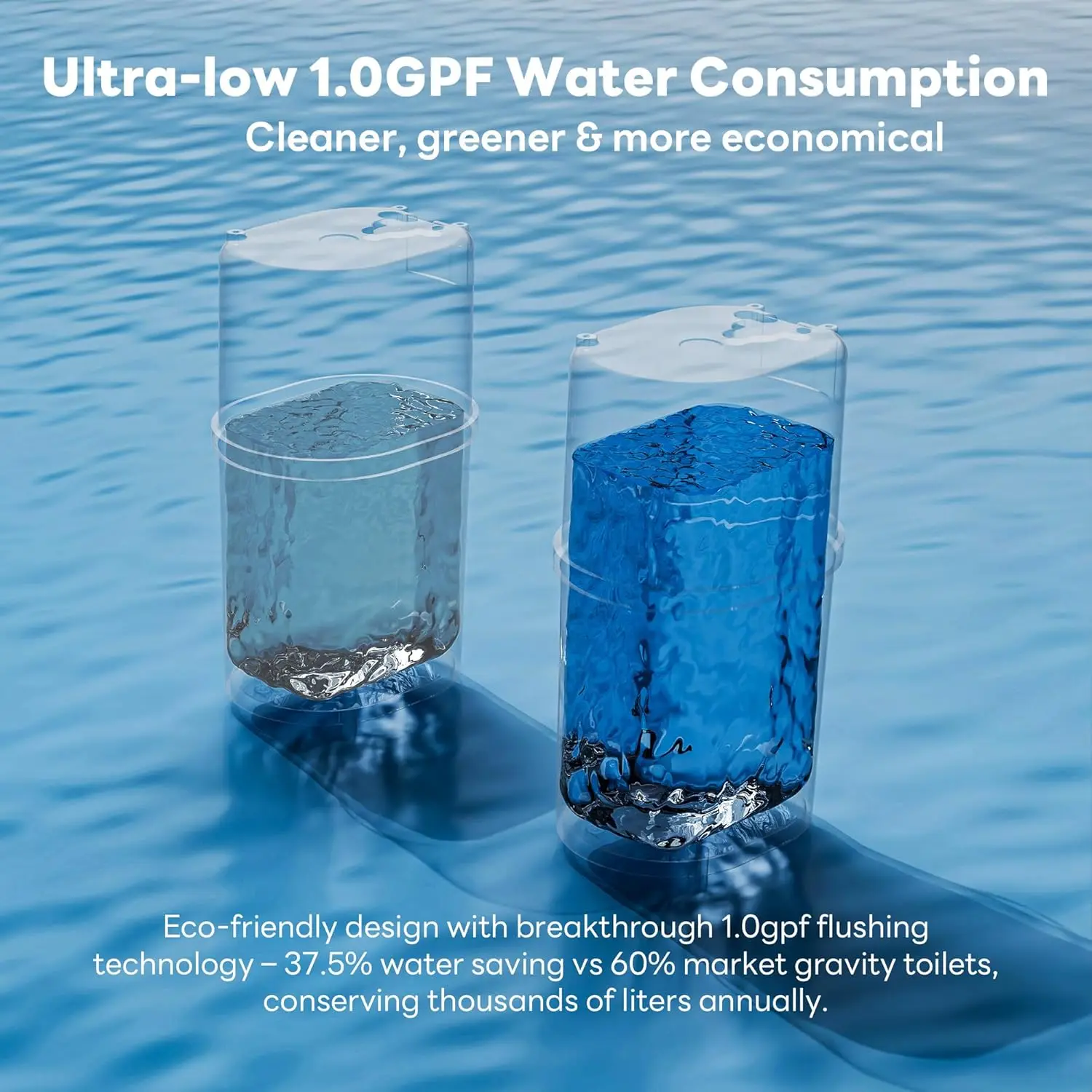 Inodoro Inteligente Alargado No Eléctrico CD-W10V-SI, Descarga Map, 1000 Gramos, Altura de Confort ADA, Aire Incorporado, Personalizable