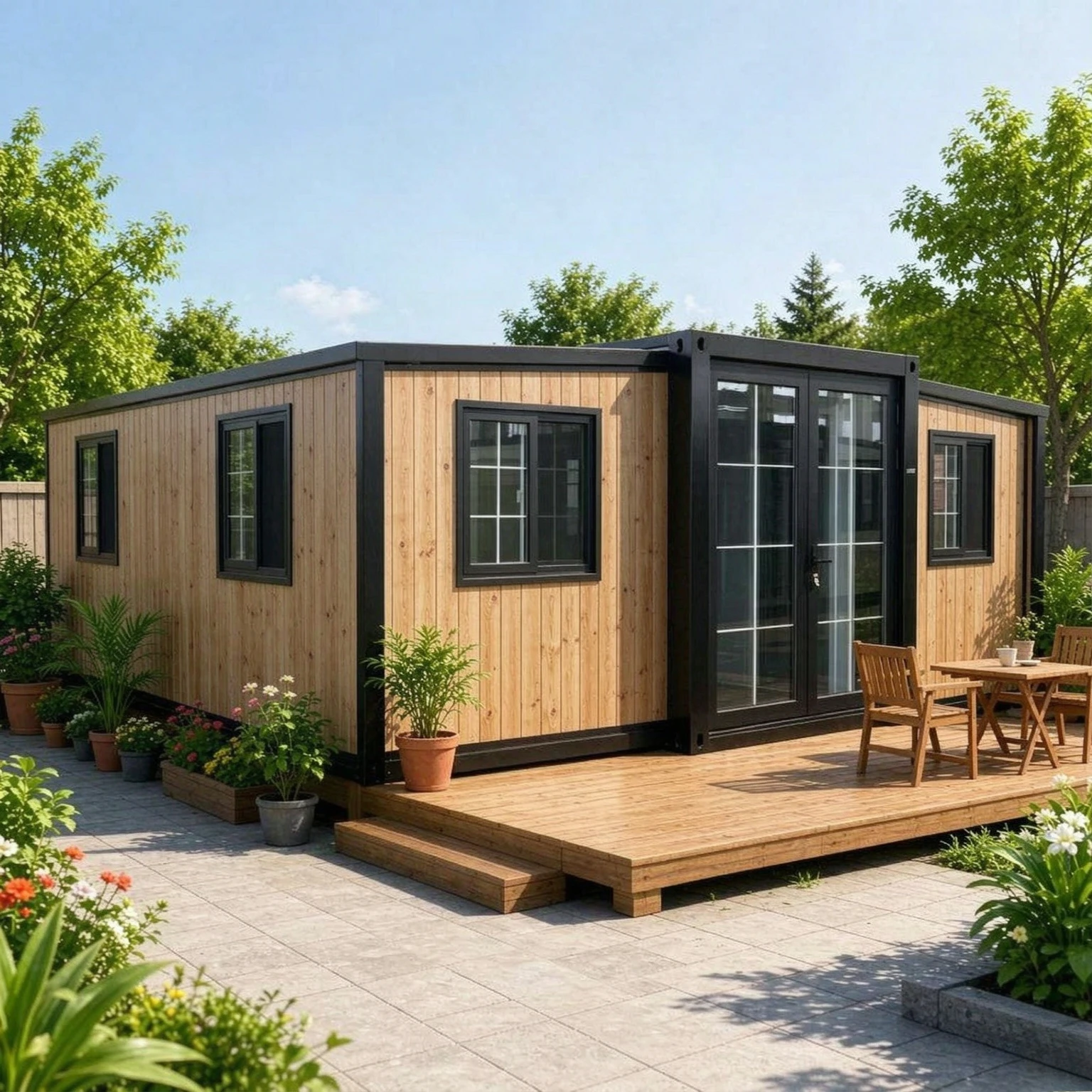 Expandable Folding Box House 20ft 40ft Prefab Modular Tiny Home 2 3 Bedroom Waterproof Heat Insulation Container Living House