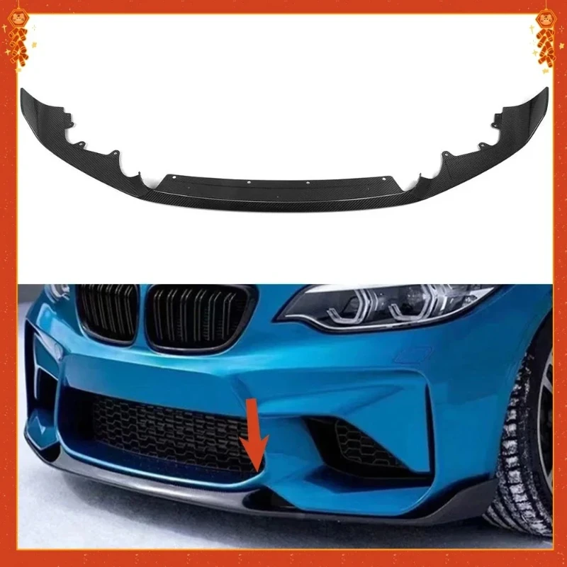 

For BMW F87 M2 M2C Genuine Dry Carbon Fiber Front Bumper Trailer Cover Spoiler Diffuser Body Kits Trim Car Accessories 2014-2021