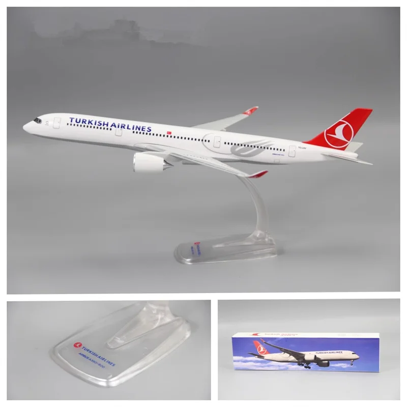 

1/200 Scale Turkish Airline A350-900 Aircraft Plastic ABS Assembly Plane Model Airplanes With Stand Model Display Collection