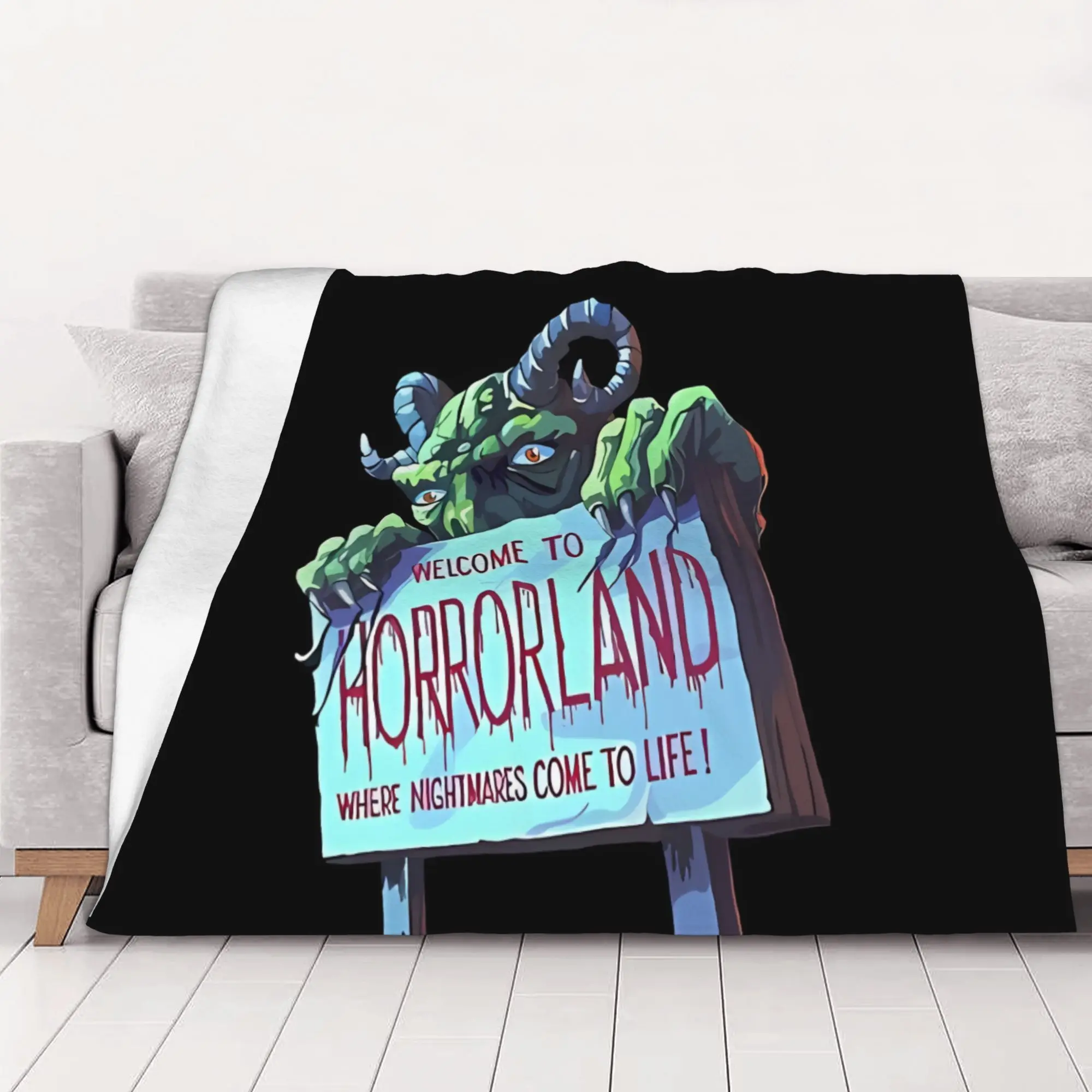 1PC Goosebumps Horrorland Goosebumps home room decorations Winter Blankets for Adults Bedding Home Interior Sofa Knee