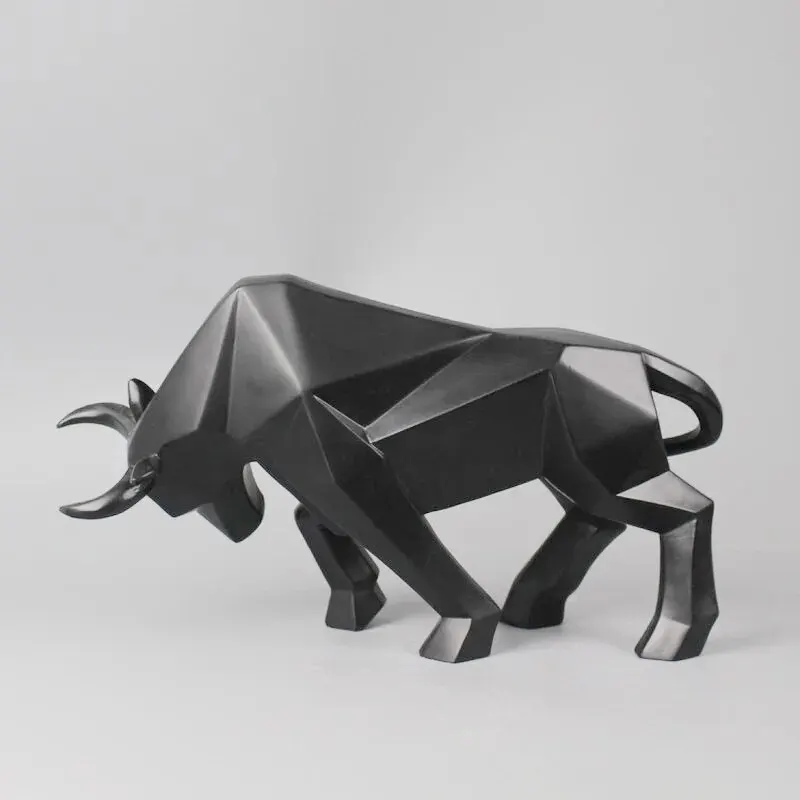 VIKAMA Nordic Resin Arts and Crafts Home Living Room Office Showcase Bull Spirit Modern Simple Creative Bullfighting Gifts