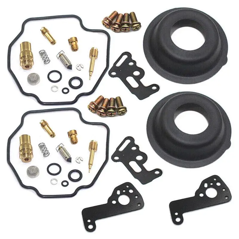 4 Sets Carburetor Repair Rebuild Kit Diaphragm Fit for Yamaha XV500 XV535 XV535S Virago 535