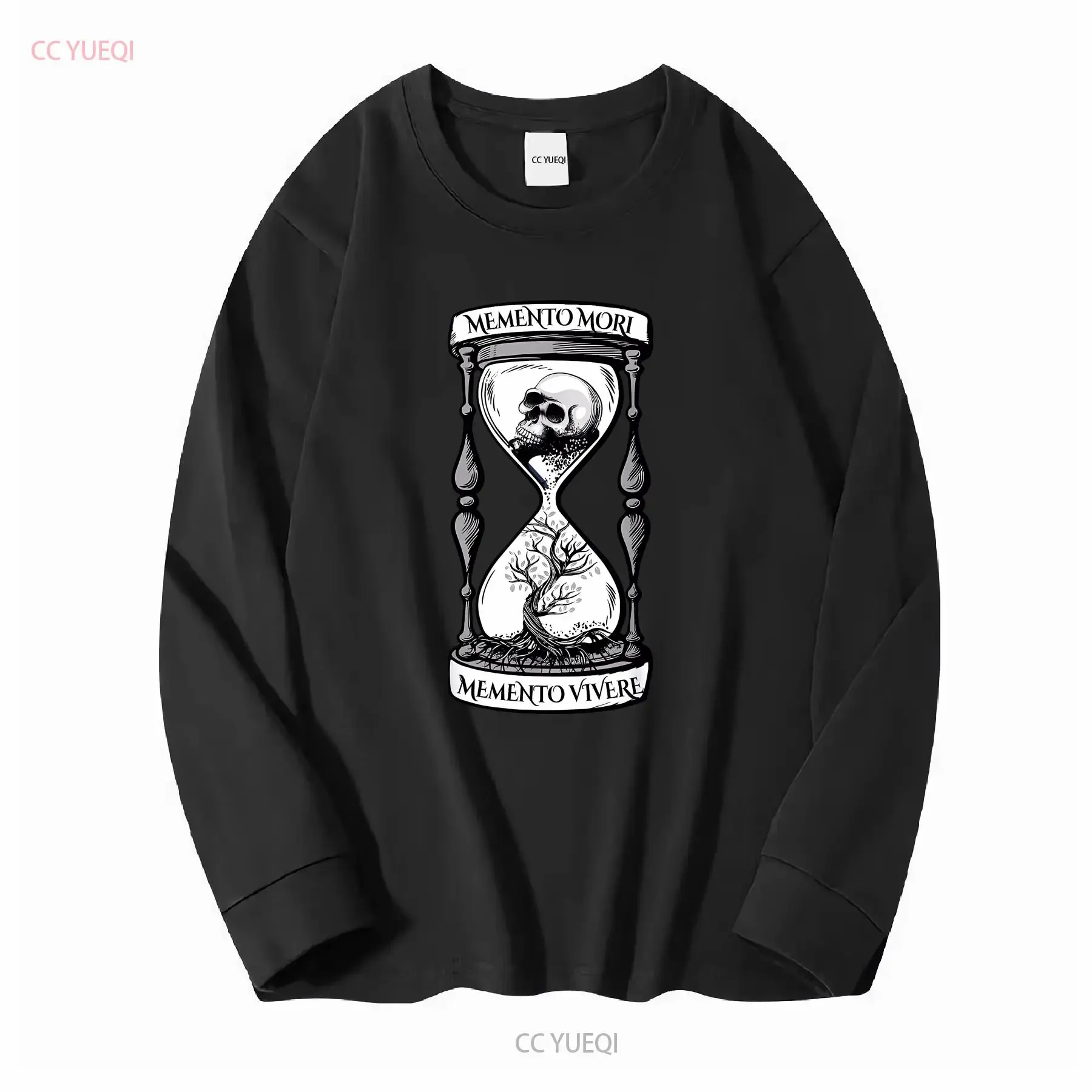 NEW LIMITED Memento Mori Vivere Skull Design Stoic T Shirt vintage Washed Casual homme Unisex graphic designer clothes
