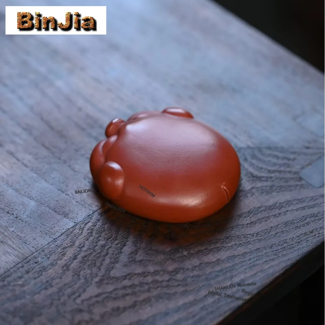 Yixing Zisha Lucky Pig Tea Pet Antique Fish Tank Landscaping Tea Figurine Play Toys Tea Statue Ornaments Workmanship Supplies