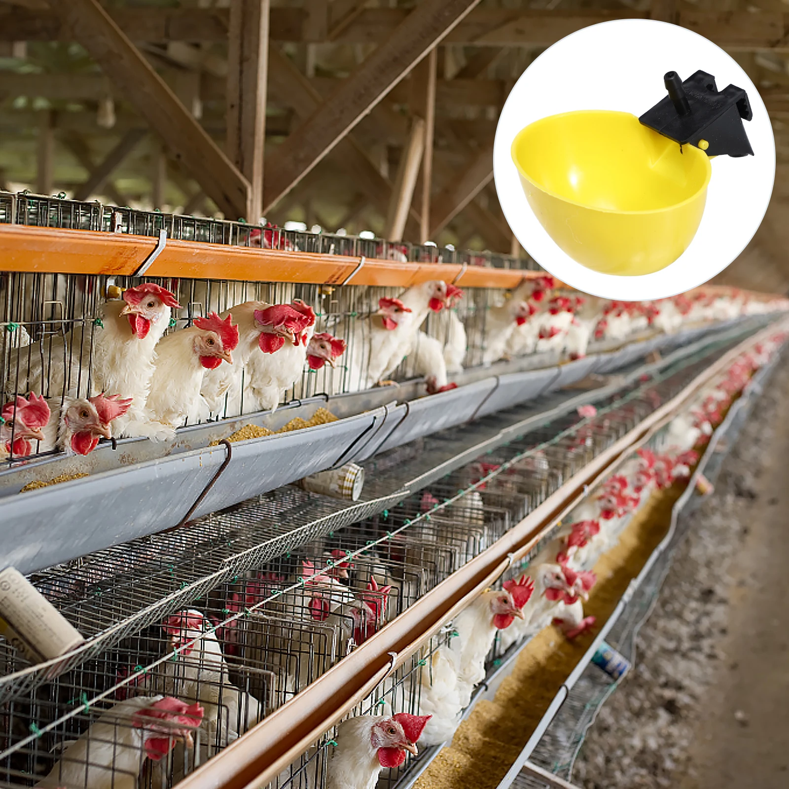 

10pcs Automatic Drinking Bowls Auto Water Feeders For Birds Durable Plastic Bird Water Bowls Corrosion Resistant Easy Install