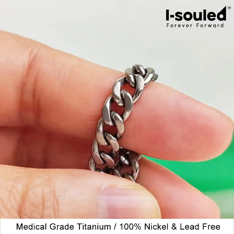 5.5mm True Titanium Necklace Men Women Hypoallergenic Nickel Free Chain