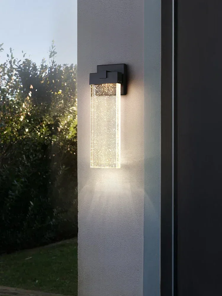 Y Outdoor Waterproof Wall Lamp Crystal Lamp Simple Modern Super Bright Garden Lamp Balcony Wall
