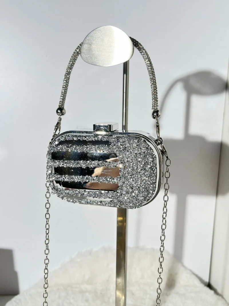 

Luxury Mini Acrylic Chain Clutch Bag for Women Crossbody Small Square Shoulder Bag Coin Purse Fashion Accessory for Wedding Part