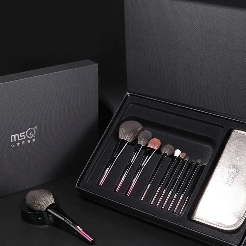 MSQ/Meisikou 10-Piece Twilight Makeup Full Set Concealer Foundation Highlight Eyeshadow Brush