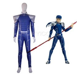 New Fate/Extra Stay Night Lancer Cosplay Costume Chulainn PU Leather Jumpsuit Halloween Adult Costumes for Women/Men Customized