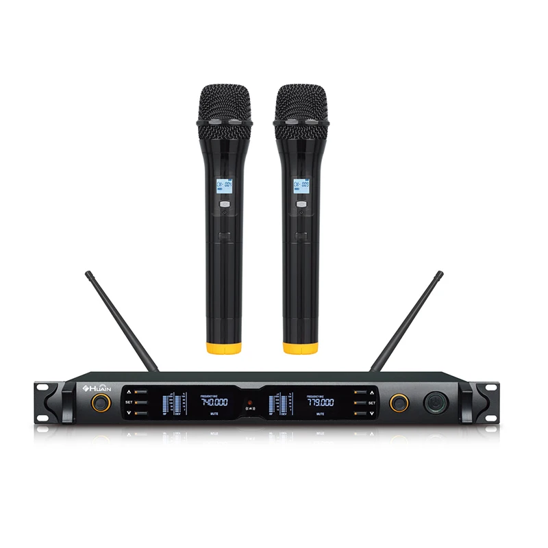 Professional dynamic mic Handheld Conference karaoke wireless microphone set for singing