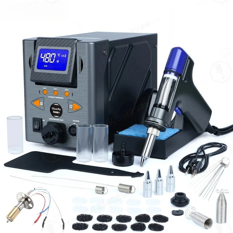 Desoldering Station 110W High Power Vacuum Pump Sucker Tin Suction Sucker Gun for PCB Welding Tool 948D-I