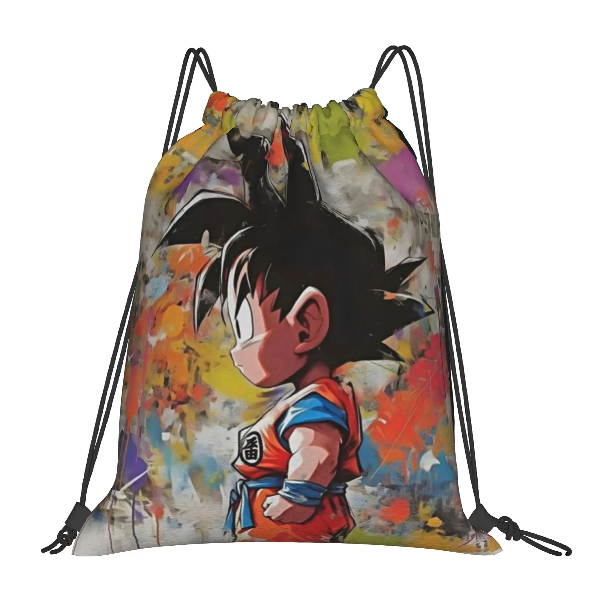 孫悟空ドラゴンボール巾着バッグショッピングユニセックス収納整理バンドルポケットロープバッグ 1